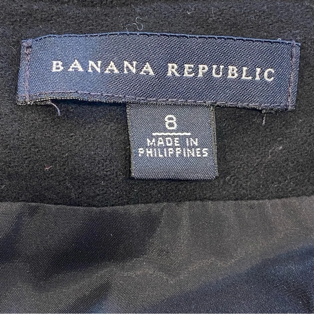 Banana Republic Cashmere Wool Skirt Size 8 Tan Black Mini Y2K Vintage 2004